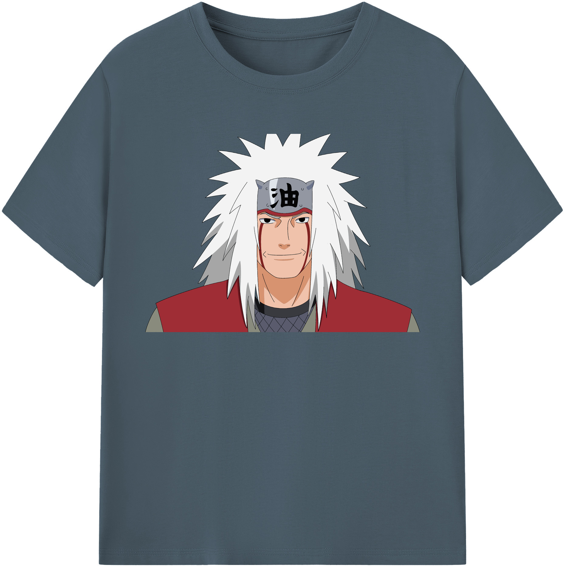 （画像用） NARUTO -ナルト- 自来也（じらいや） Jiraiya 綿100％半袖Tシャツ（フロントプリント）